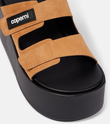 Wedge-Sandalen aus Veloursleder | Coperni