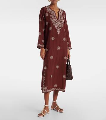 Bestickter Kaftan aus Seide | Juliet Dunn