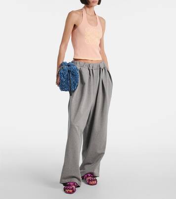 Flamenco Medium denim clutch | Loewe