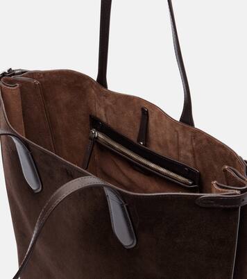 Leather-trimmed suede shopper | Polo Ralph Lauren