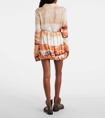 Printed draped miniskirt | JW Anderson