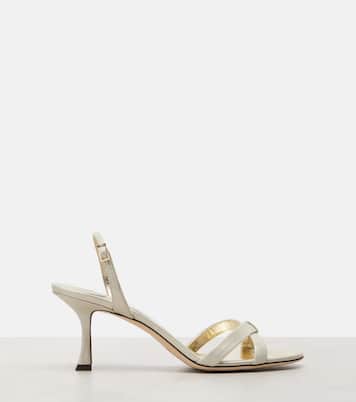 Slingback-Sandalen Elsy 70 aus Metallic-Leder | Jimmy Choo