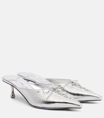 Scarlett 50 metallic leather mules | Jimmy Choo