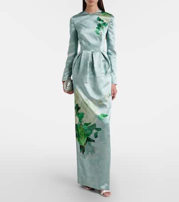Floral satin gown | Erdem