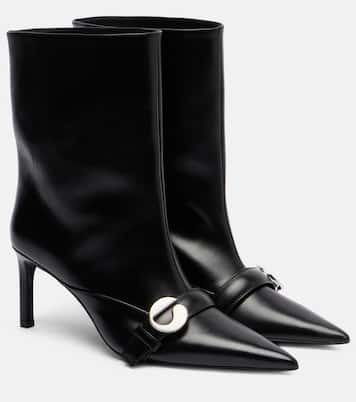 Logo leather ankle boots | Coperni