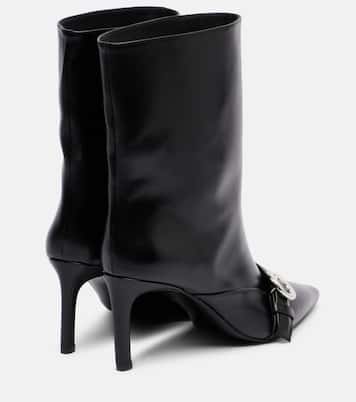 Logo leather ankle boots | Coperni