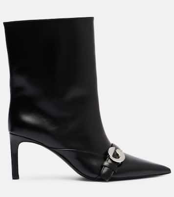 Logo leather ankle boots | Coperni