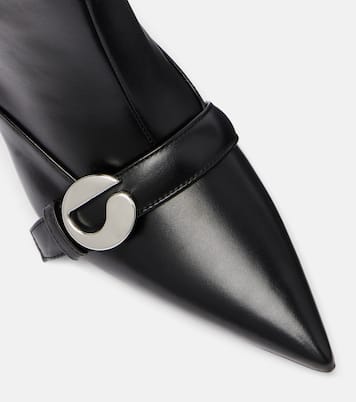 Logo leather ankle boots | Coperni