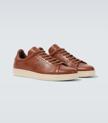Warwick perforated leather sneakers | Tom Ford