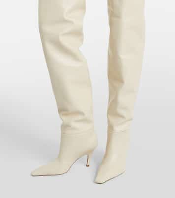 Jamie 80 leather over-the-knee boots | Amina Muaddi