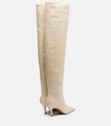 Jamie 80 leather over-the-knee boots | Amina Muaddi