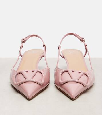 Slingback-Pumps VLogo Signature aus Lackleder | Valentino Garavani
