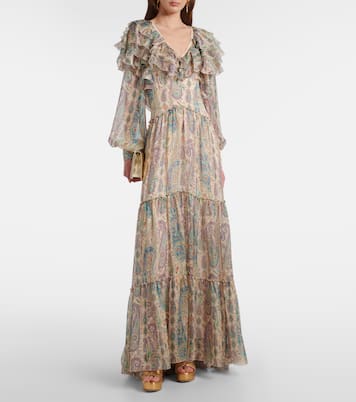 Plateausandalen Rita 70 aus Metallic-Leder | Gianvito Rossi