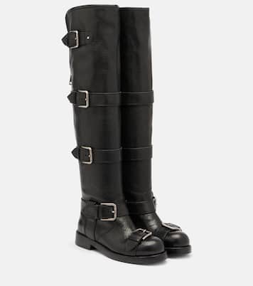 Overknee-Stiefel aus Leder | Dolce&Gabbana