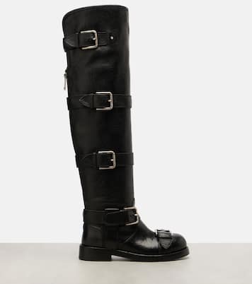 Overknee-Stiefel aus Leder | Dolce&Gabbana