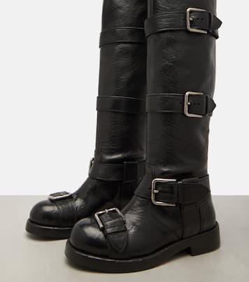 Overknee-Stiefel aus Leder | Dolce&Gabbana