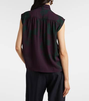 Printed tie-neck top | Dries Van Noten