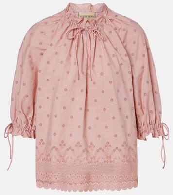 Broderie anglaise cotton blouse | Valentino