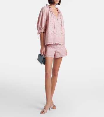 Broderie anglaise cotton blouse | Valentino