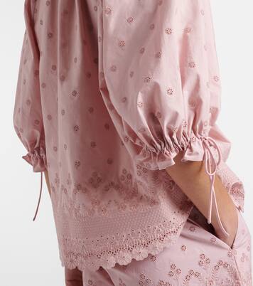 Broderie anglaise cotton blouse | Valentino