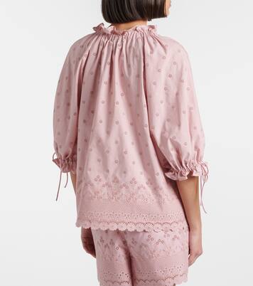 Broderie anglaise cotton blouse | Valentino