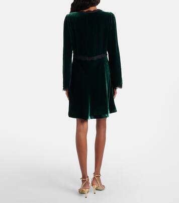 Robe Macie en velours et dentelle | Rixo