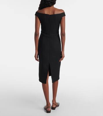 Bonny wool and linen-blend midi dress | Calvin Klein Collection