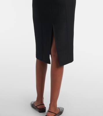 Bonny wool and linen-blend midi dress | Calvin Klein Collection