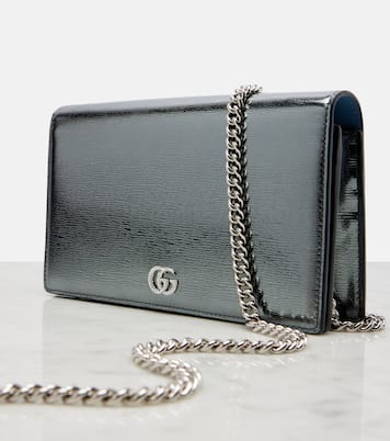 GG Marmont leather wallet on chain | Gucci
