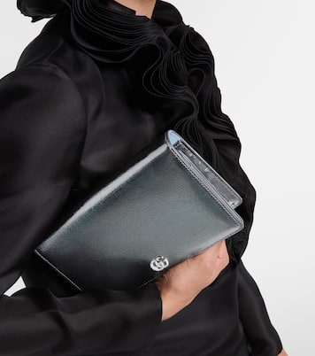 GG Marmont leather wallet on chain | Gucci