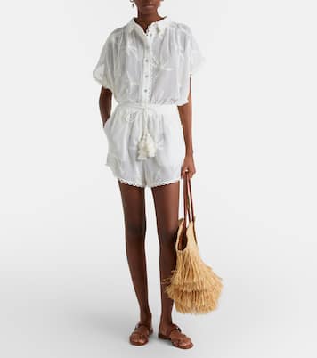 Embroidered cotton shorts | Farm Rio