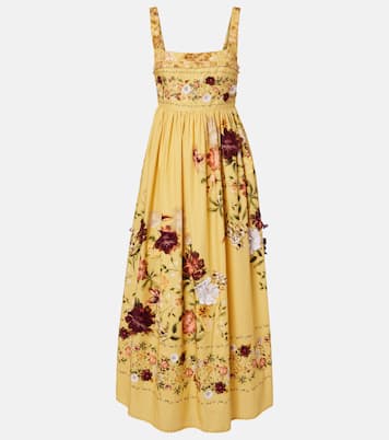 Barbara floral-appliqué cotton maxi dress | Agua by Agua Bendita