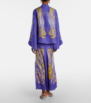 Bedruckter Maxirock Sleek aus Seidensatin | La DoubleJ