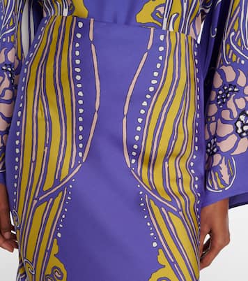 Bedruckter Maxirock Sleek aus Seidensatin | La DoubleJ