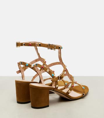 Verzierte Sandalen Rockstud aus Veloursleder | Valentino Garavani