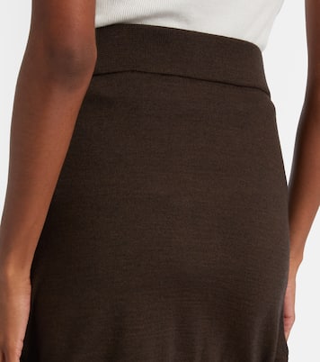 Minifalda asimétrica en mezcla de lana | Lemaire