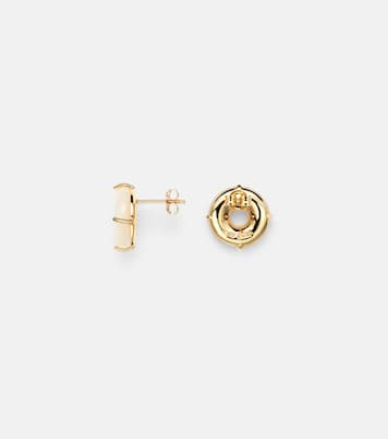Boucles d’oreilles en or 14 ct (585/1000) avec diamants et perles | Mateo