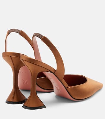 Holli satin slingback pumps | Amina Muaddi
