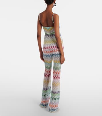 Open-knit lamé flared pants | Missoni
