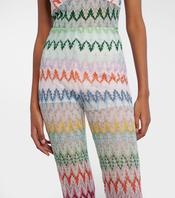 Open-knit lamé flared pants | Missoni