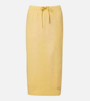 Faded cotton-blend midi skirt | Acne Studios