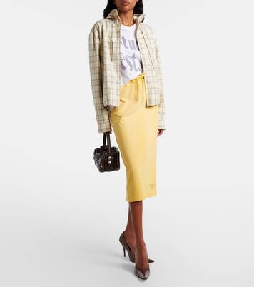 Faded cotton-blend midi skirt | Acne Studios