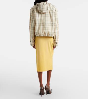 Faded cotton-blend midi skirt | Acne Studios