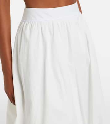 Gonna midi Alba in popeline di cotone | Bananhot