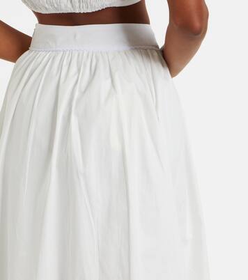 Gonna midi Alba in popeline di cotone | Bananhot