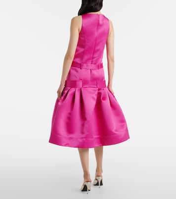 Belted satin midi dress | Ganni