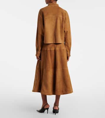 Midirock Opera aus Veloursleder | Nour Hammour