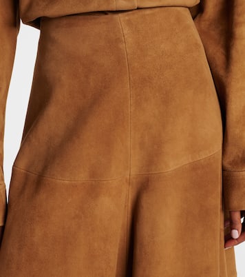 Midirock Opera aus Veloursleder | Nour Hammour