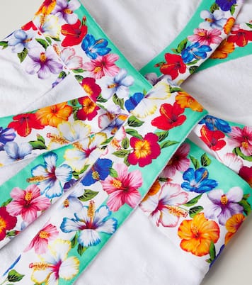 Floral cotton terry bathrobe | Dolce&Gabbana Casa