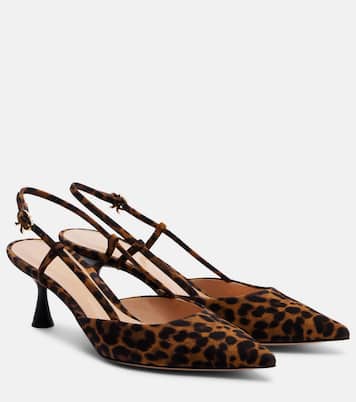 Slingback-Pumps Ascent aus Veloursleder | Gianvito Rossi